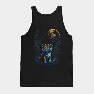 Tiger Cub By Moonlight Tank Top